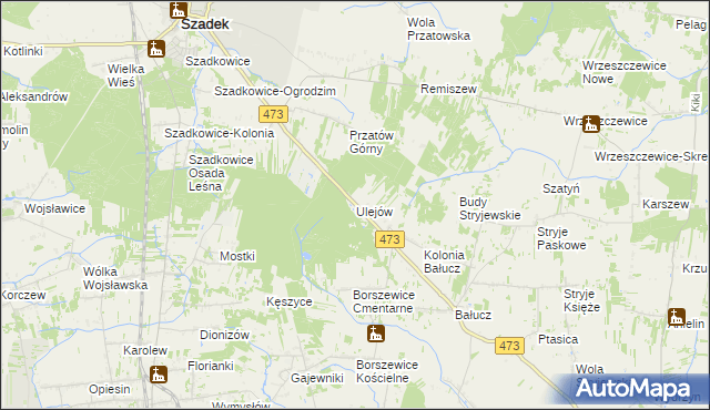 mapa Ulejów, Ulejów na mapie Targeo