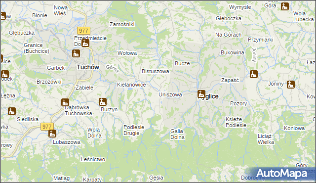 mapa Uniszowa, Uniszowa na mapie Targeo