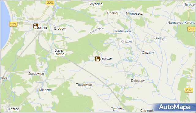 mapa Wądroże, Wądroże na mapie Targeo