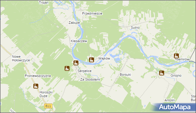 mapa Wajków, Wajków na mapie Targeo