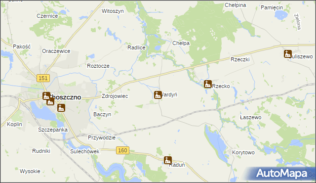 mapa Wardyń, Wardyń na mapie Targeo