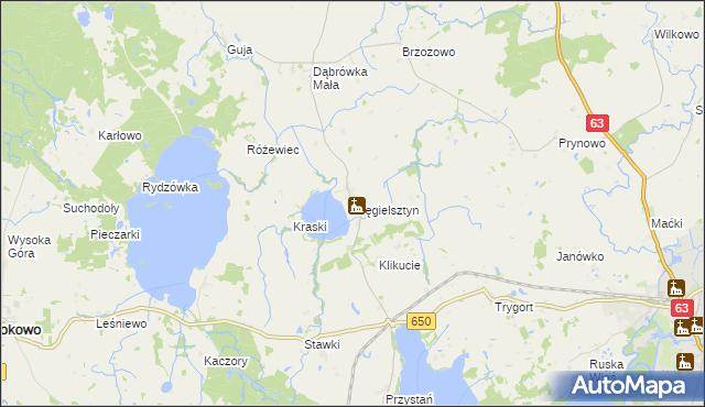 mapa Węgielsztyn, Węgielsztyn na mapie Targeo