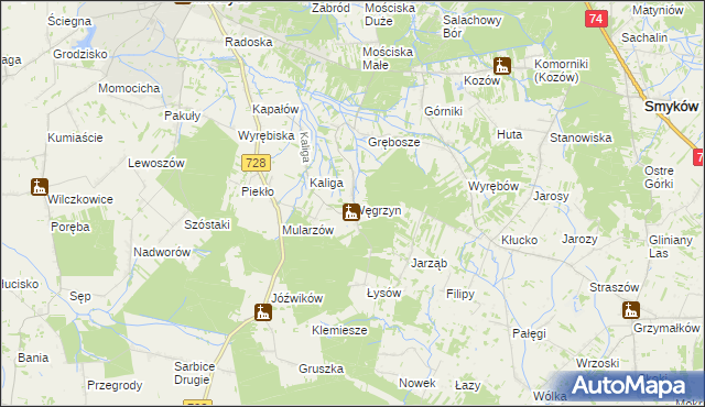 mapa Węgrzyn, Węgrzyn na mapie Targeo