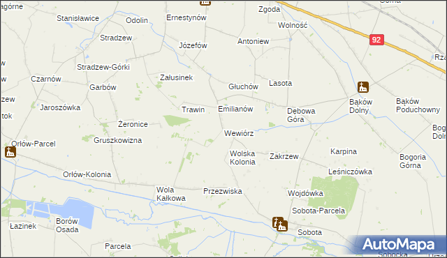 mapa Wewiórz, Wewiórz na mapie Targeo