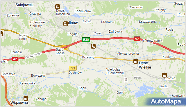 mapa Wielgolas Brzeziński, Wielgolas Brzeziński na mapie Targeo