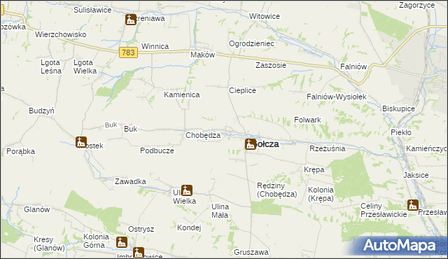 mapa Wielkanoc, Wielkanoc na mapie Targeo