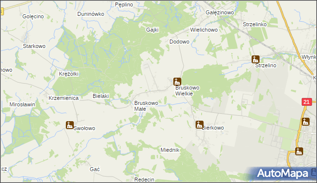 mapa Wierzbięcin gmina Słupsk, Wierzbięcin gmina Słupsk na mapie Targeo