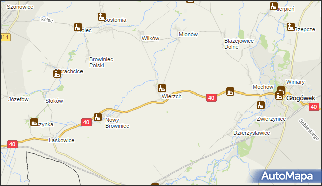 mapa Wierzch, Wierzch na mapie Targeo