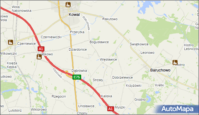 mapa Więsławice, Więsławice na mapie Targeo