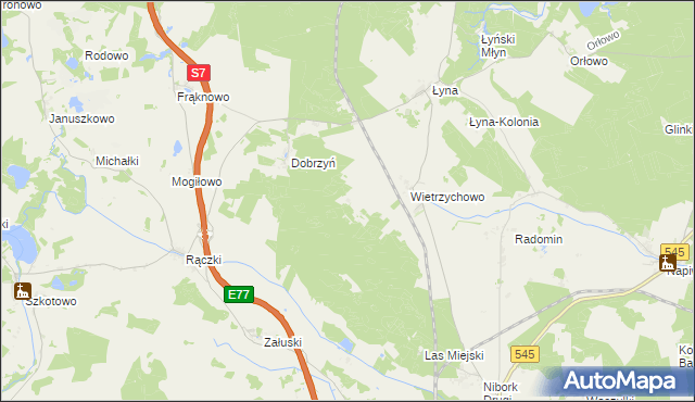 mapa Wietrzychówko, Wietrzychówko na mapie Targeo