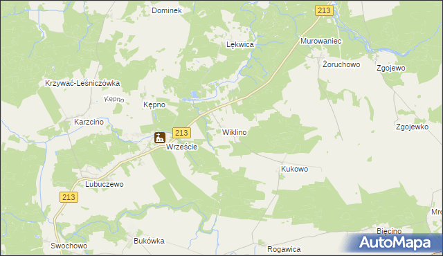 mapa Wiklino, Wiklino na mapie Targeo