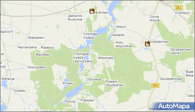 mapa Wiktorowo gmina Gąsawa, Wiktorowo gmina Gąsawa na mapie Targeo