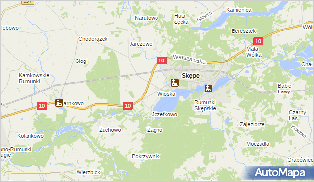 mapa Wioska gmina Skępe, Wioska gmina Skępe na mapie Targeo