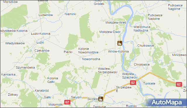 mapa Wirów gmina Jabłonna Lacka, Wirów gmina Jabłonna Lacka na mapie Targeo