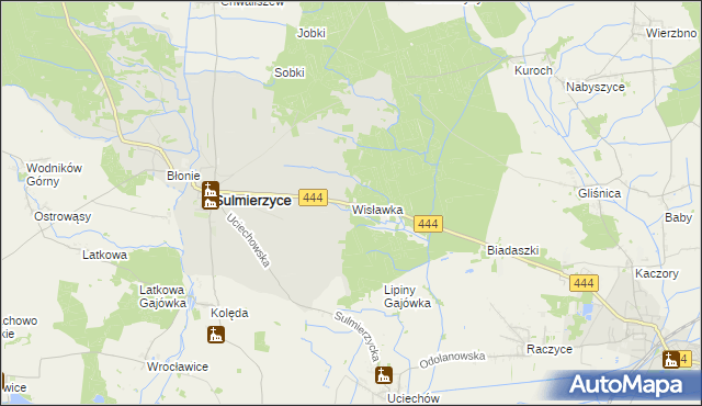 mapa Wisławka, Wisławka na mapie Targeo