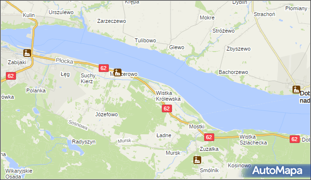 mapa Wistka Królewska, Wistka Królewska na mapie Targeo