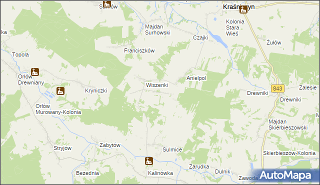 mapa Wiszenki-Kolonia, Wiszenki-Kolonia na mapie Targeo