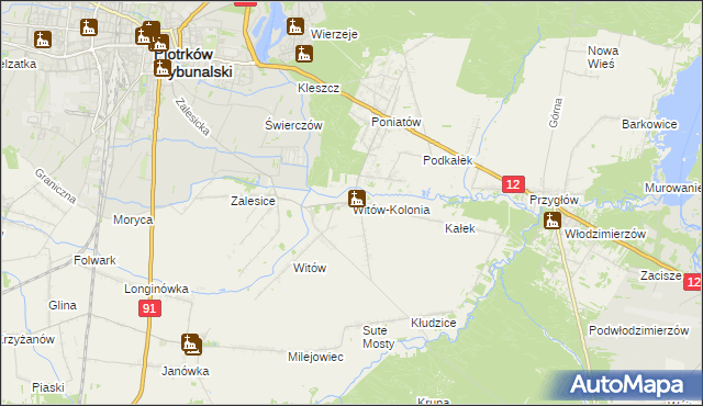 mapa Witów-Kolonia, Witów-Kolonia na mapie Targeo