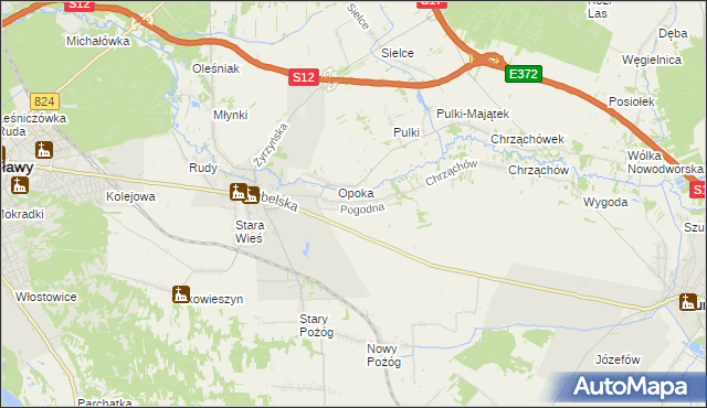 mapa Witowice gmina Końskowola, Witowice gmina Końskowola na mapie Targeo
