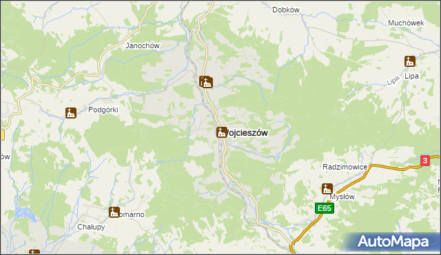 mapa Wojcieszów, Wojcieszów na mapie Targeo