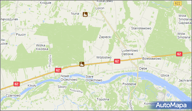 mapa Wójtostwo gmina Pomiechówek, Wójtostwo gmina Pomiechówek na mapie Targeo