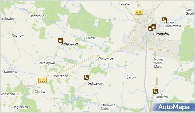 mapa Wójtowice gmina Grodków, Wójtowice gmina Grodków na mapie Targeo