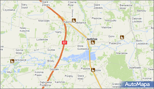 mapa Wola Gutowska, Wola Gutowska na mapie Targeo