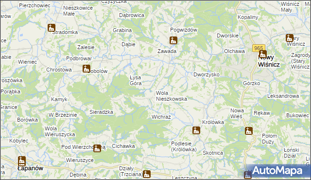 mapa Wola Nieszkowska, Wola Nieszkowska na mapie Targeo