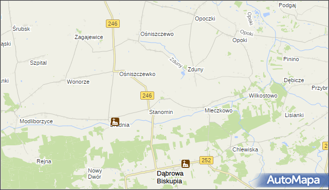 mapa Wola Stanomińska, Wola Stanomińska na mapie Targeo