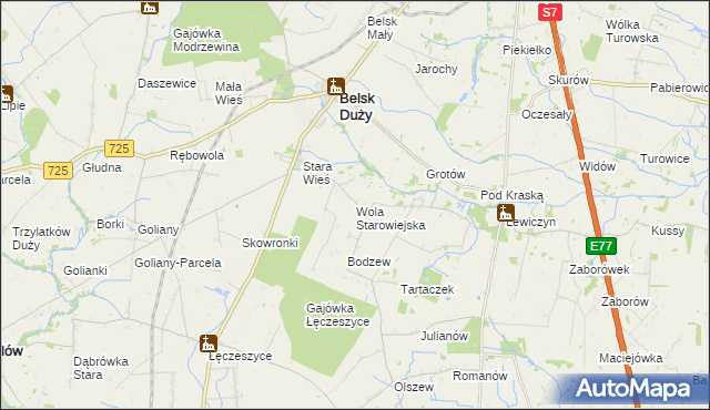 mapa Wola Starowiejska, Wola Starowiejska na mapie Targeo