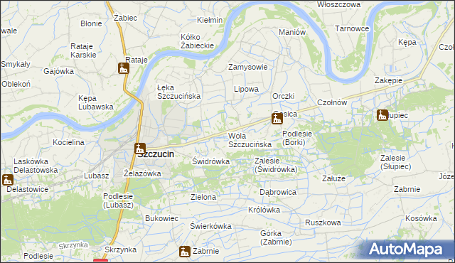 mapa Wola Szczucińska, Wola Szczucińska na mapie Targeo