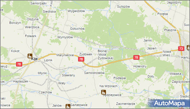 mapa Wola Żydowska, Wola Żydowska na mapie Targeo