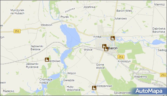 mapa Wolice, Wolice na mapie Targeo