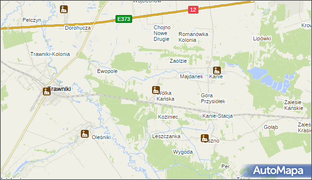 mapa Wólka Kańska, Wólka Kańska na mapie Targeo