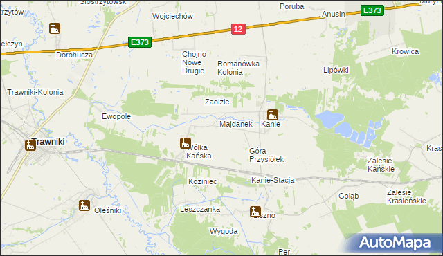 mapa Wólka Kańska-Kolonia, Wólka Kańska-Kolonia na mapie Targeo