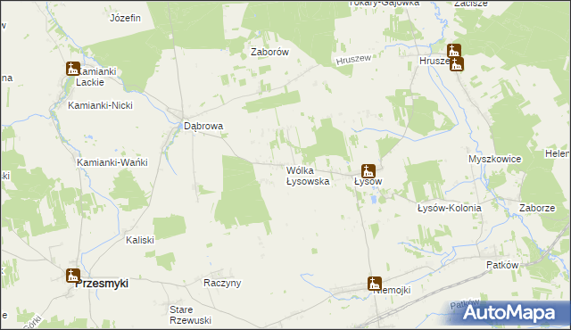 mapa Wólka Łysowska, Wólka Łysowska na mapie Targeo