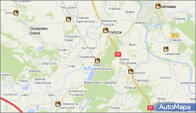 mapa Wólka Małkowa, Wólka Małkowa na mapie Targeo