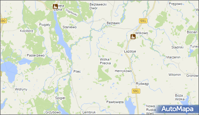 mapa Wólka Pilecka, Wólka Pilecka na mapie Targeo