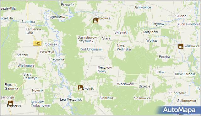 mapa Wólka Skotnicka, Wólka Skotnicka na mapie Targeo