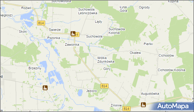 mapa Wólka Zdunkówka, Wólka Zdunkówka na mapie Targeo