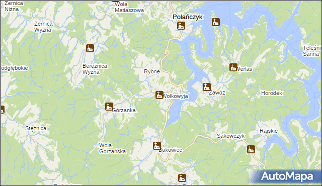 mapa Wołkowyja, Wołkowyja na mapie Targeo