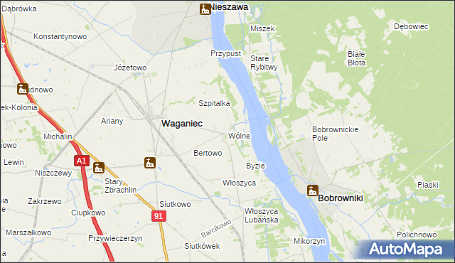 mapa Wólne, Wólne na mapie Targeo