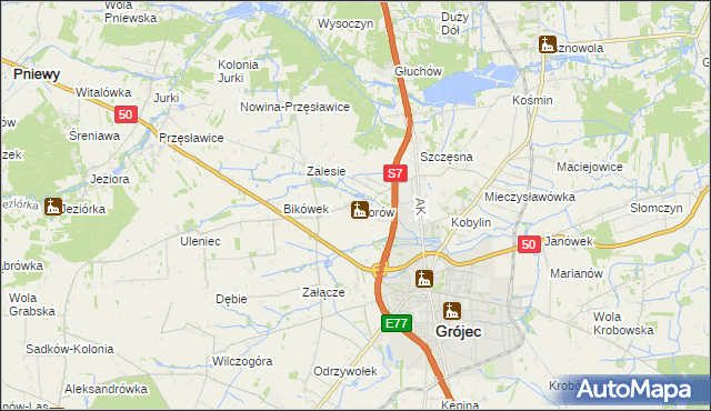 mapa Worów, Worów na mapie Targeo