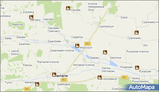 mapa Wożuczyn, Wożuczyn na mapie Targeo