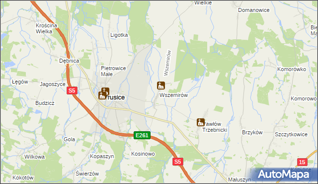 mapa Wszemirów, Wszemirów na mapie Targeo