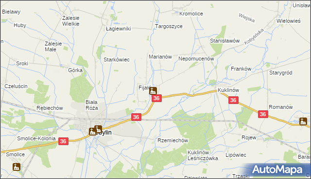 mapa Wyganów gmina Kobylin, Wyganów gmina Kobylin na mapie Targeo