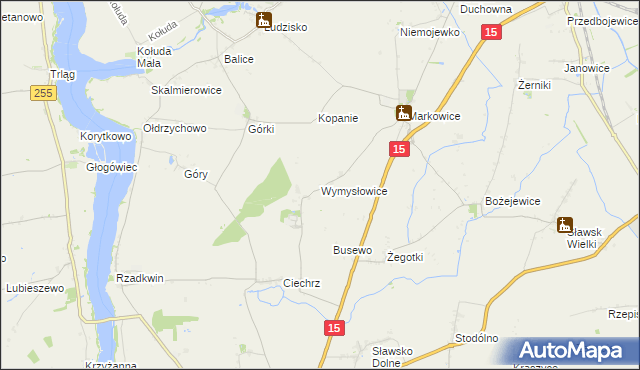 mapa Wymysłowice, Wymysłowice na mapie Targeo