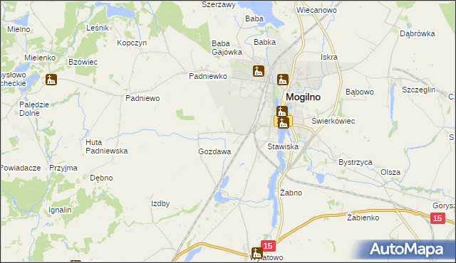 mapa Wyrobki gmina Mogilno, Wyrobki gmina Mogilno na mapie Targeo