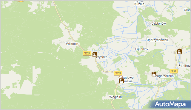 mapa Wysoka gmina Przemków, Wysoka gmina Przemków na mapie Targeo