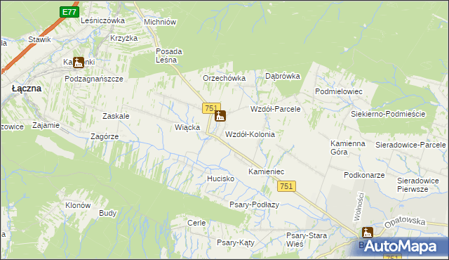 mapa Wzdół-Kolonia, Wzdół-Kolonia na mapie Targeo